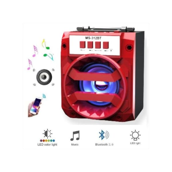 Enceinte Bluetooth (MS-309BT) - Rouge Enceinte Bluetooth (MS-309BT) - Rouge